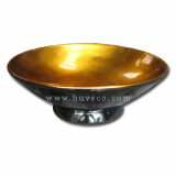 EcoFriendly Handcrafted Bamboo Serving Bowl 